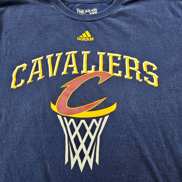 Cleveland Cavaliers T-Shirt Men's Large Blue Adidas The Go-To Tee Basketball - Picture 3 of 6